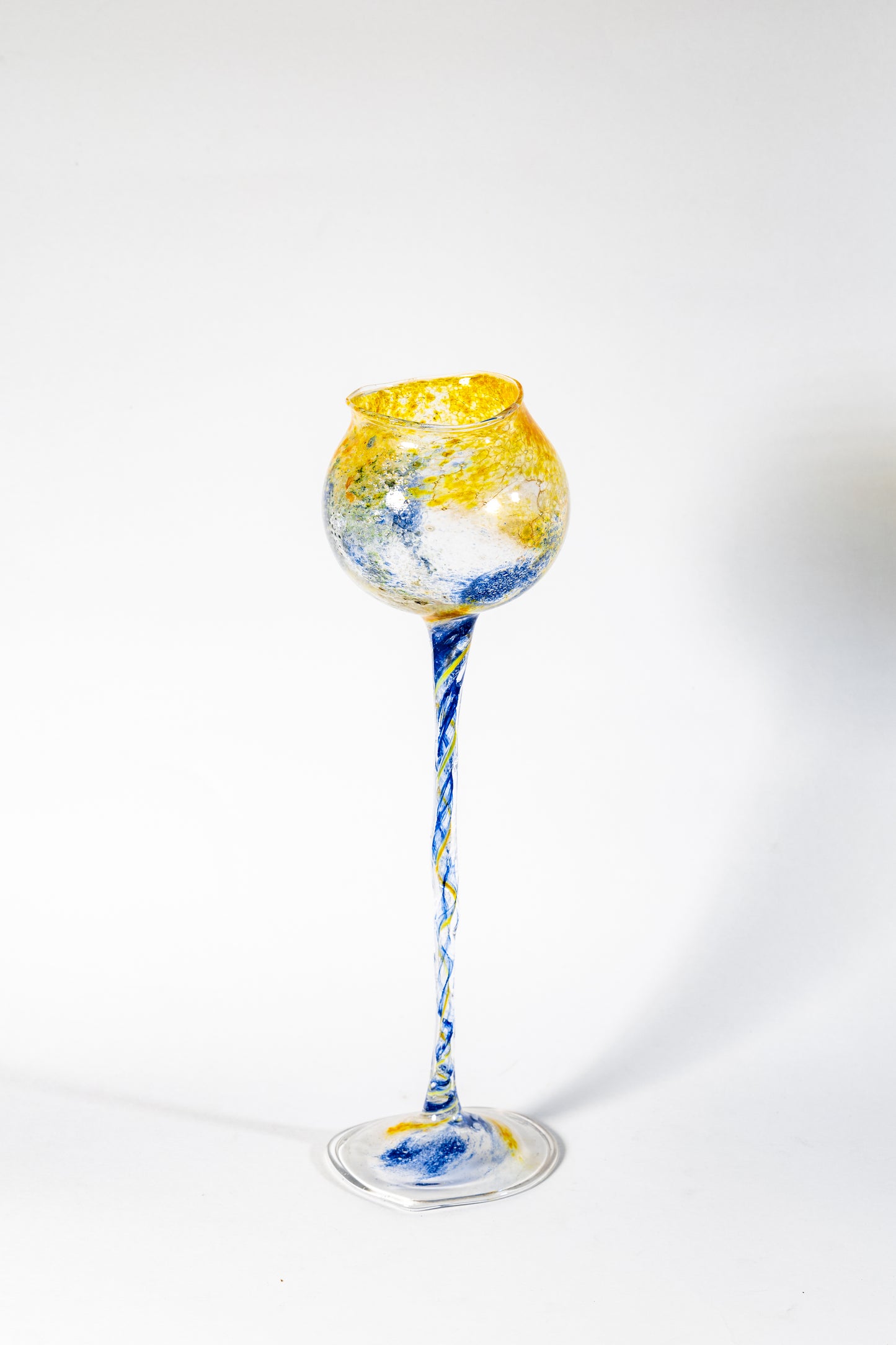 Aurora Spirale Handblown Glass Candle Holder