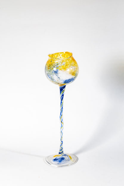 Aurora Spirale Handblown Glass Candle Holder