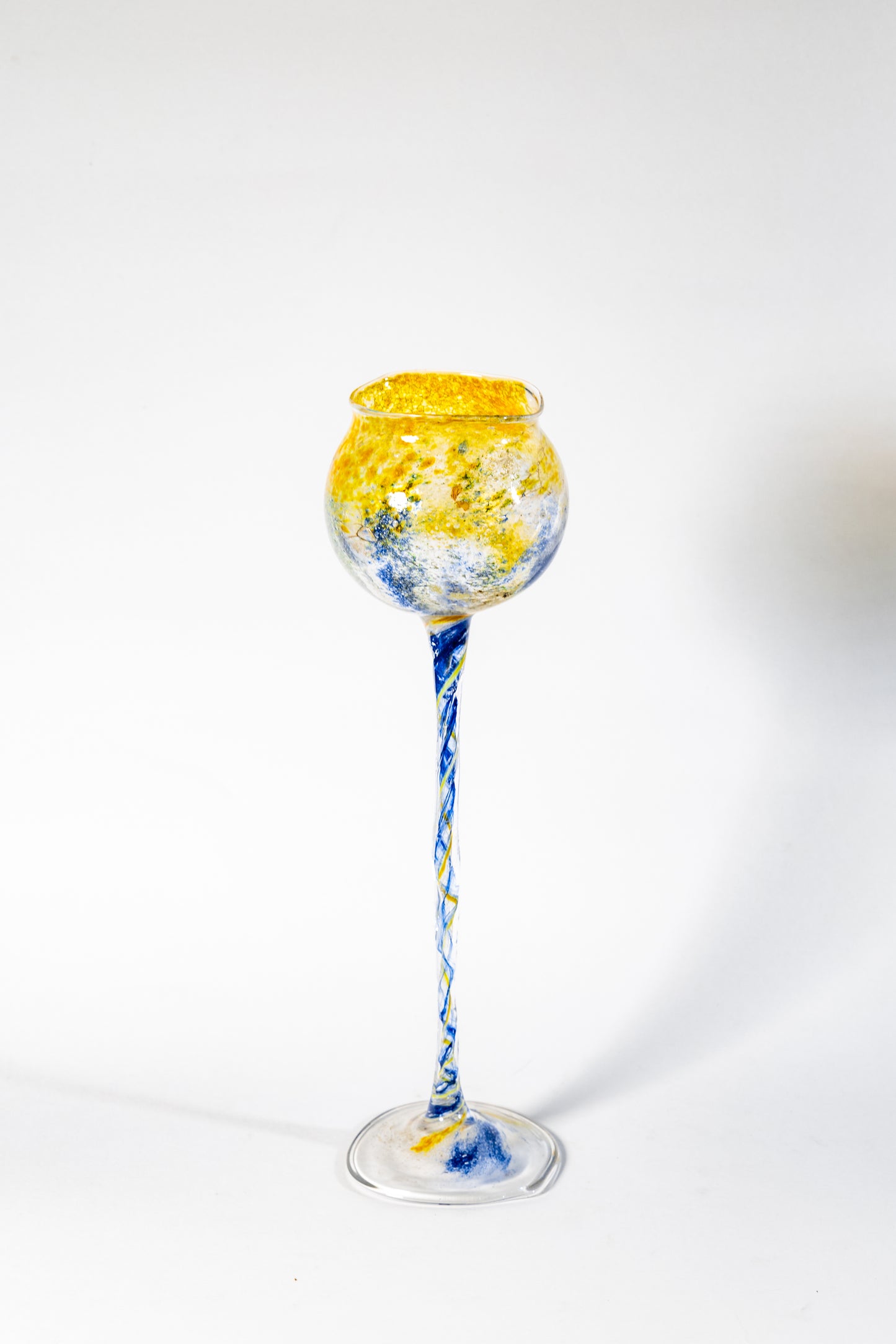 Aurora Spirale Handblown Glass Candle Holder