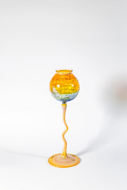“Sunset Horizon” Hand-Blown Murano Art Glass Vase
