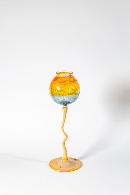 “Sunset Horizon” Hand-Blown Murano Art Glass Vase