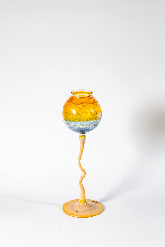 “Sunset Horizon” Hand-Blown Murano Art Glass Vase