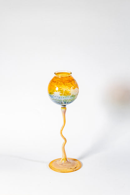 “Sunset Horizon” Hand-Blown Murano Art Glass Vase