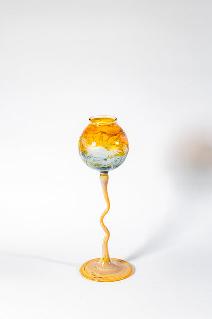 “Sunset Horizon” Hand-Blown Murano Art Glass Vase