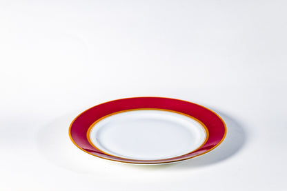 “Rococo Ruby” Porcelain Teacup and Saucer by Hutschenreuther