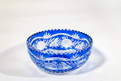 Cut-to-Clear German crystal fruit bowl