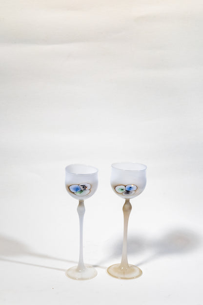 “Ethereal Balance” Handblown Opaline Art Glass Goblet