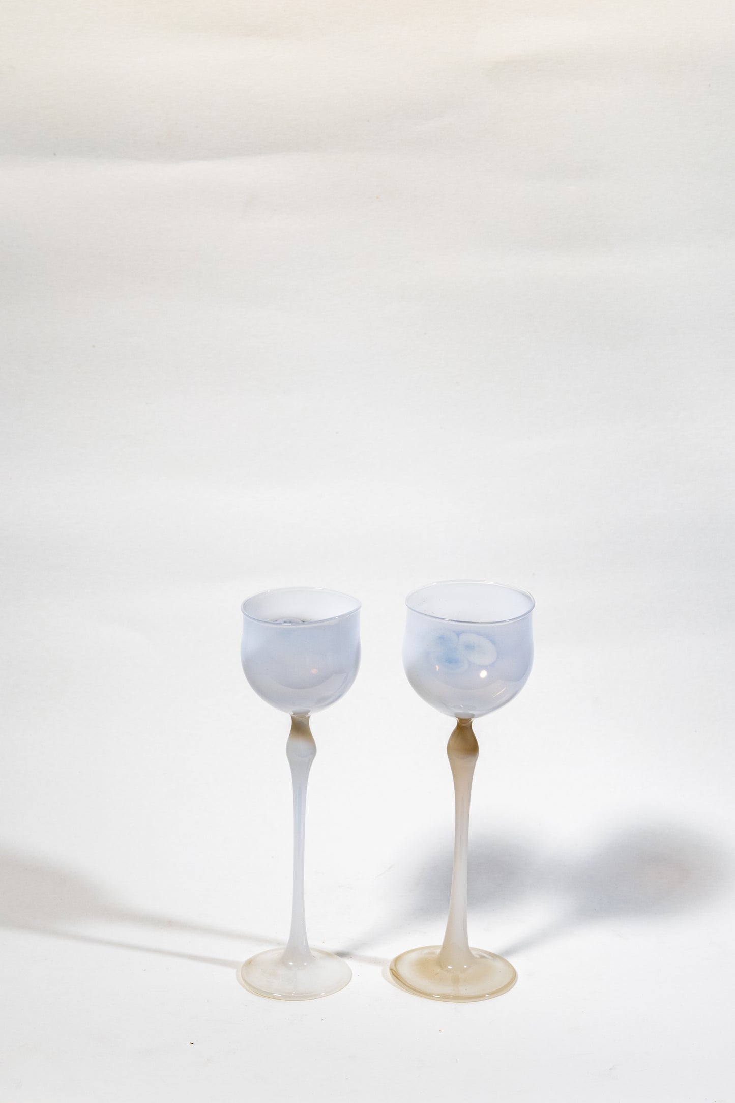 “Ethereal Balance” Handblown Opaline Art Glass Goblet