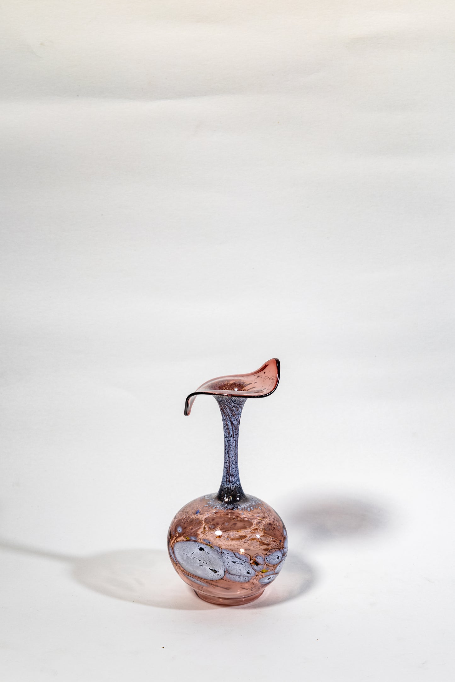 Handblown Smoked Art Glass Vase