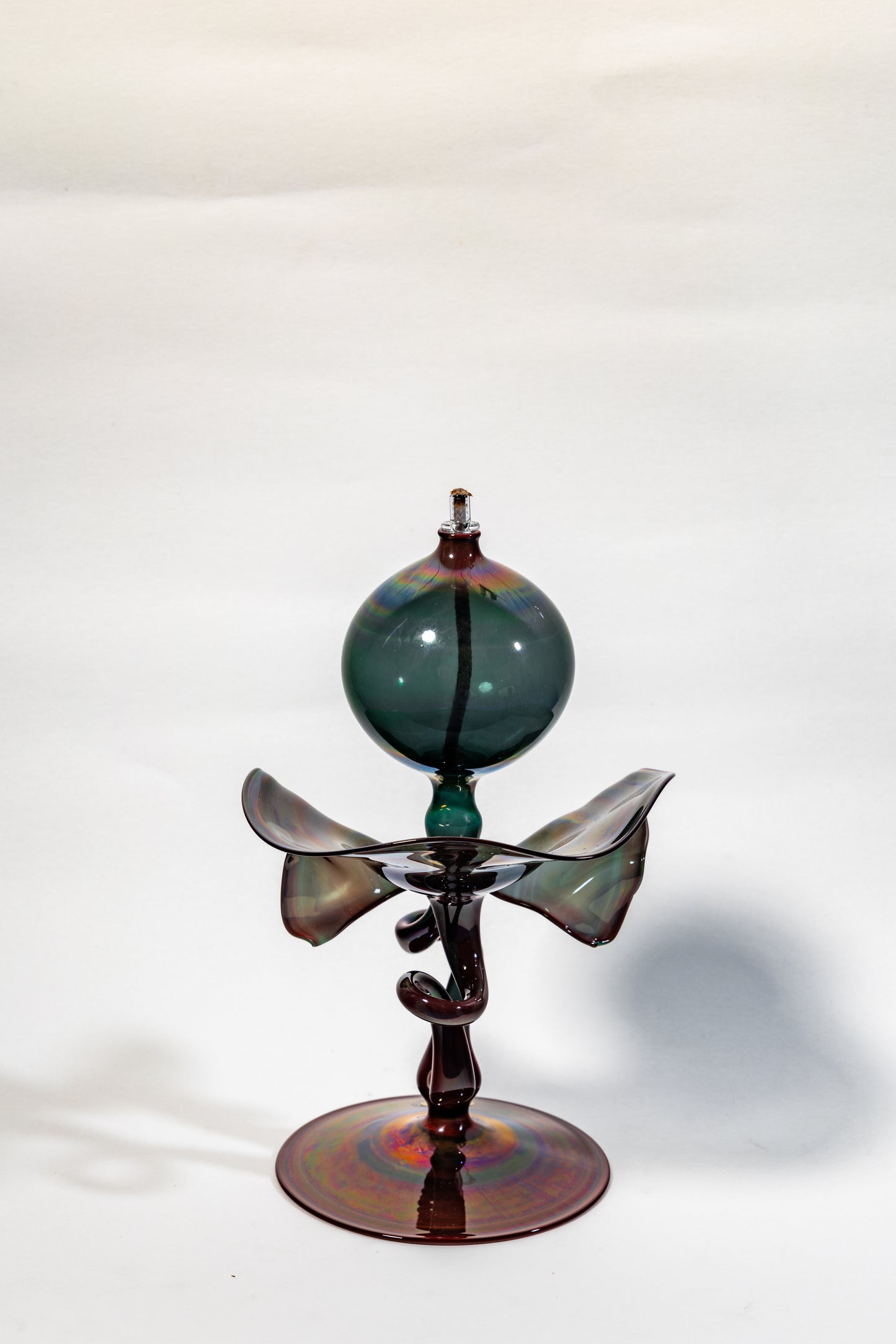 Handblown Vintage Oil Lamp Sculpture