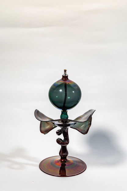 Handblown Vintage Oil Lamp Sculpture