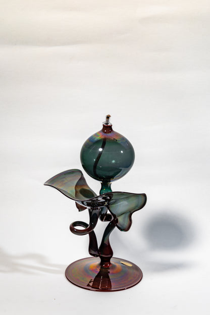 Handblown Vintage Oil Lamp Sculpture