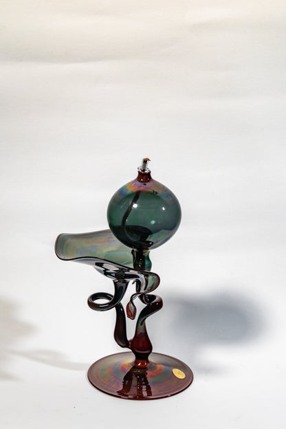 Handblown Vintage Oil Lamp Sculpture