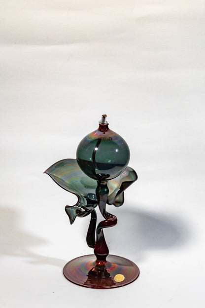 Handblown Vintage Oil Lamp Sculpture