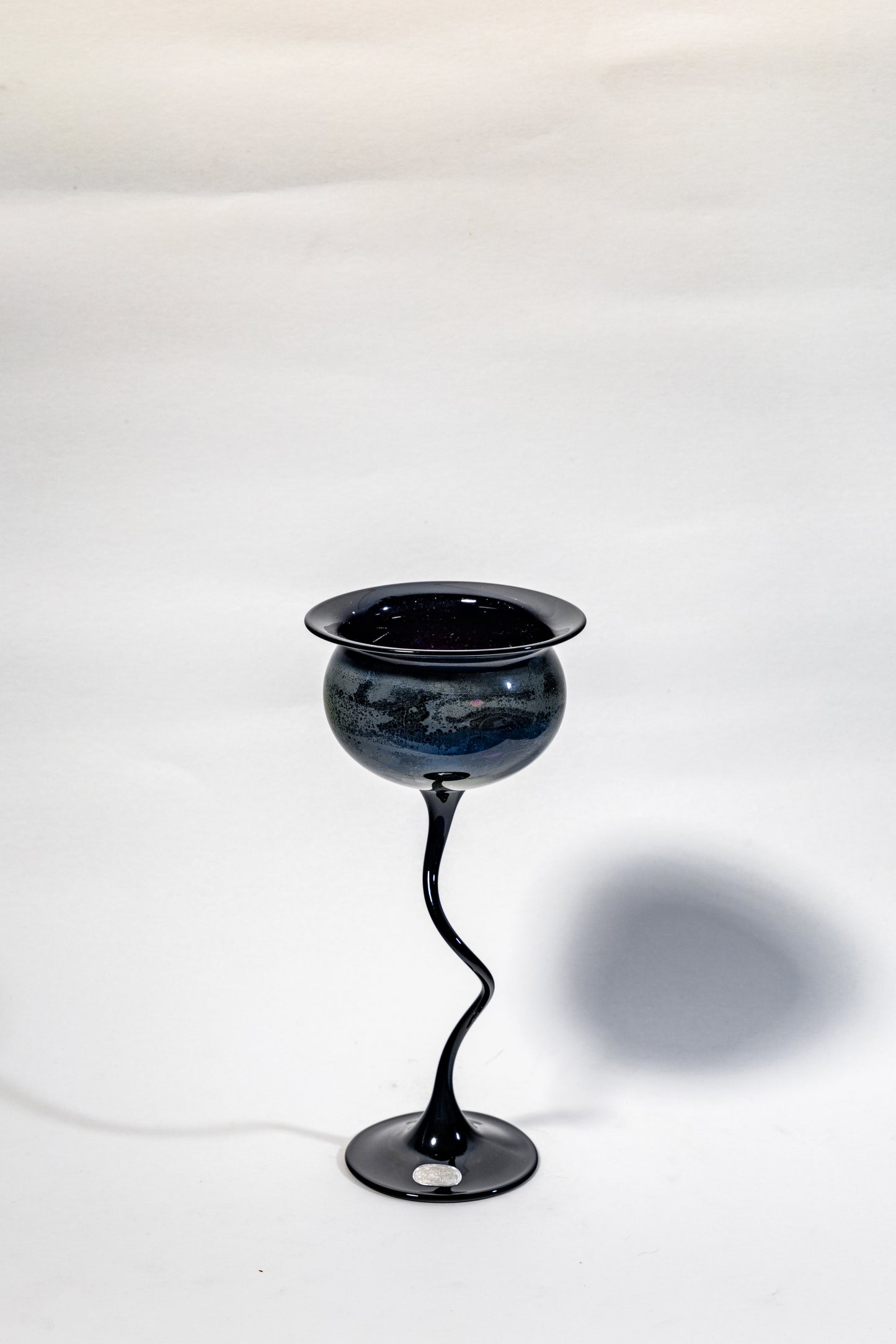 Nocturne Curve – Murano Black Art Glass Chalice