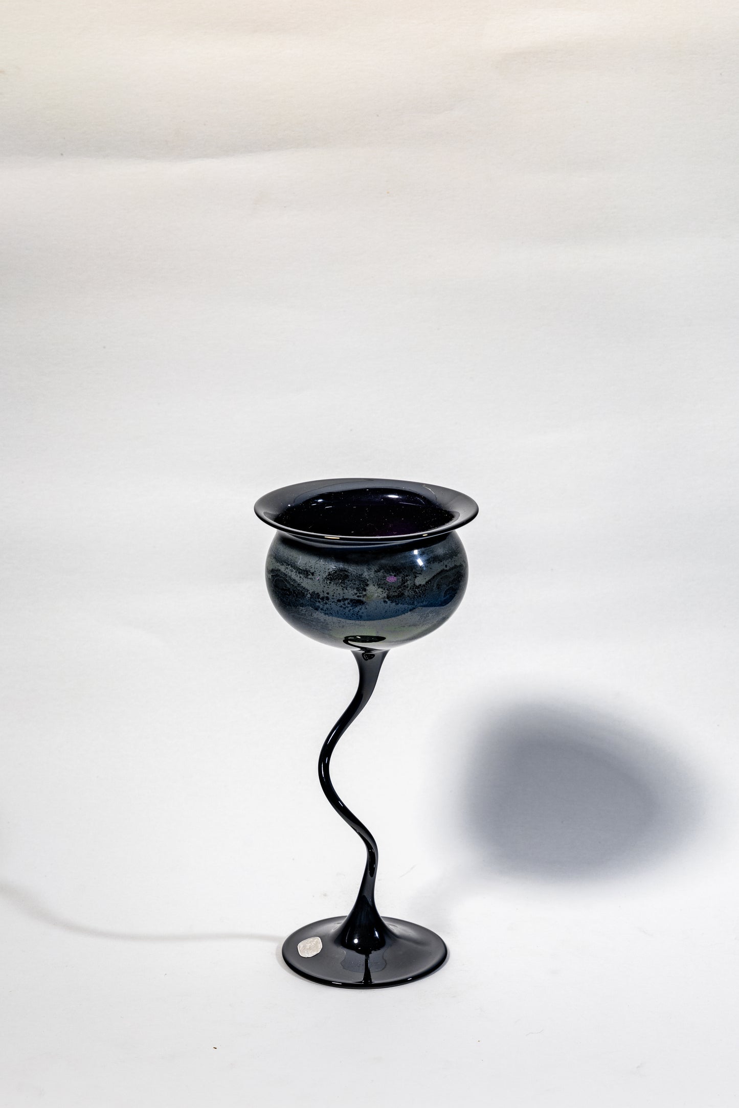 Nocturne Curve – Murano Black Art Glass Chalice