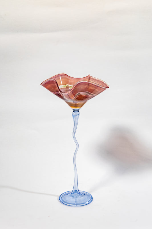 Aurora Petal – Murano Iridescent Glass Vase