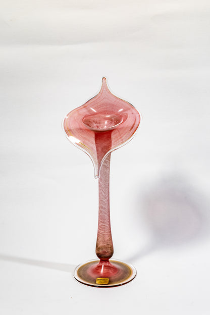 Murano art glass handblown vase