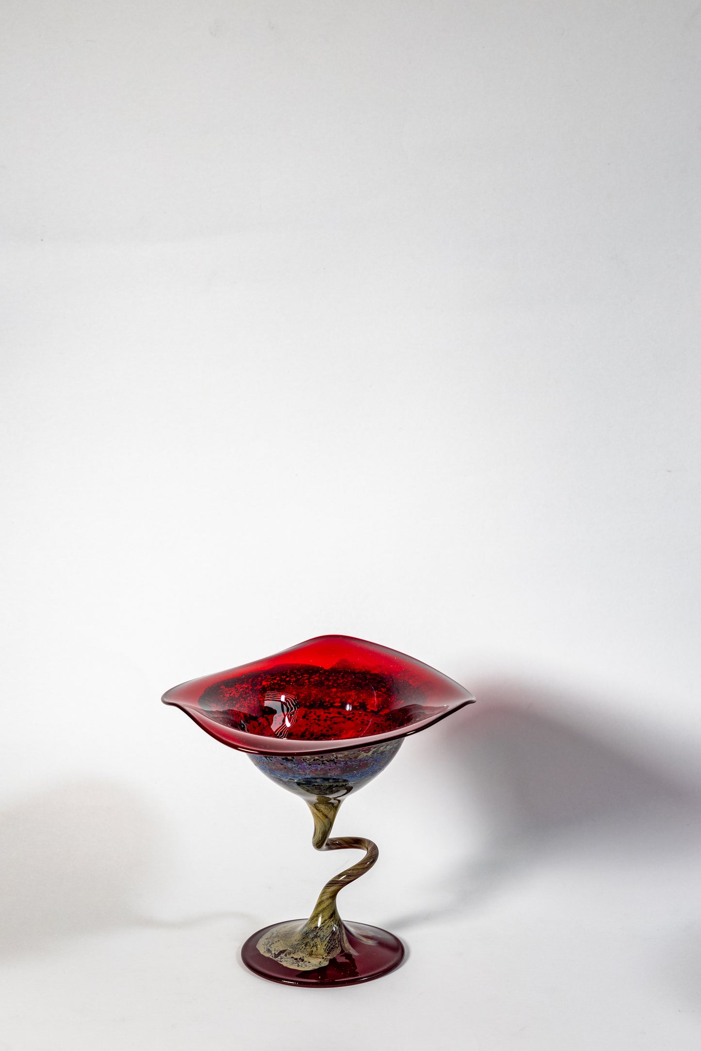 Carmine Spiral – Murano Art Glass Candle holder