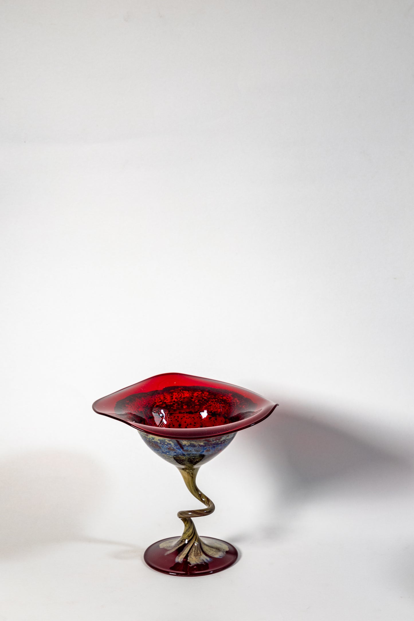 Carmine Spiral – Murano Art Glass Candle holder
