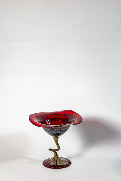 Carmine Spiral – Murano Art Glass Candle holder