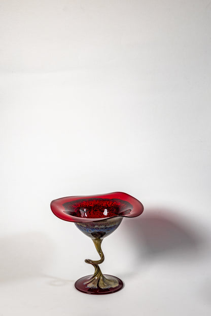 Carmine Spiral – Murano Art Glass Candle holder