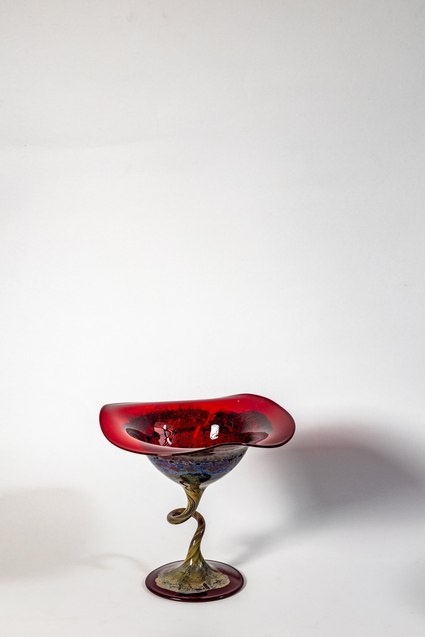 Carmine Spiral – Murano Art Glass Candle holder