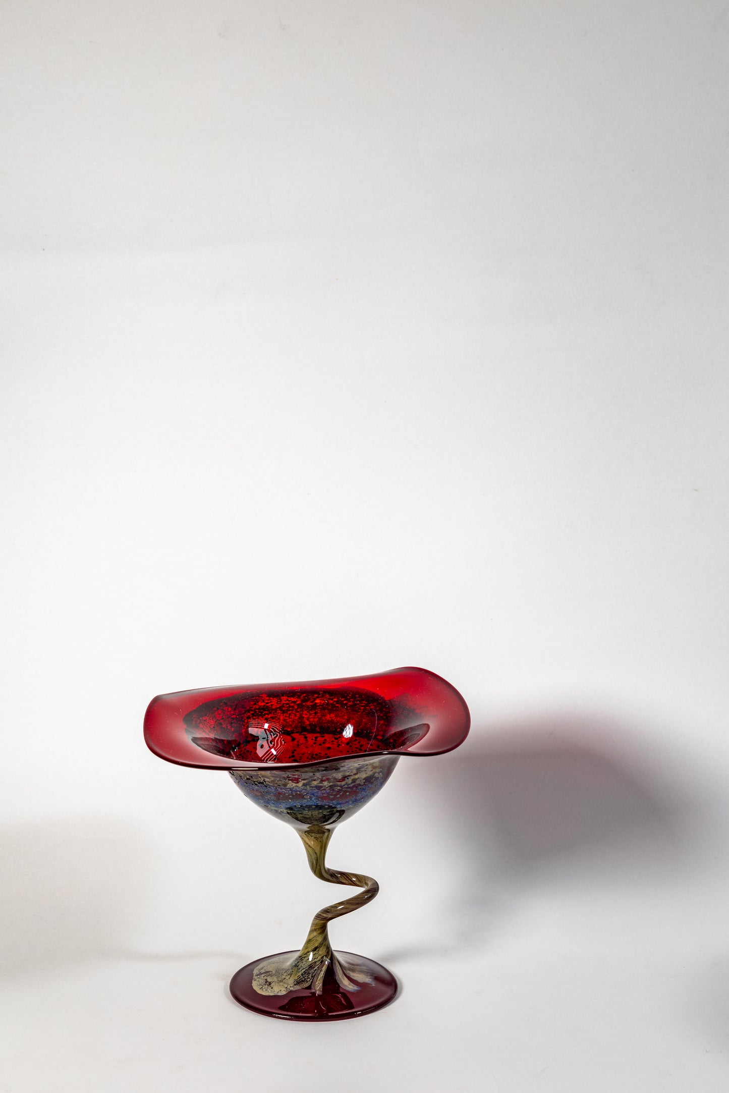 Carmine Spiral – Murano Art Glass Candle holder