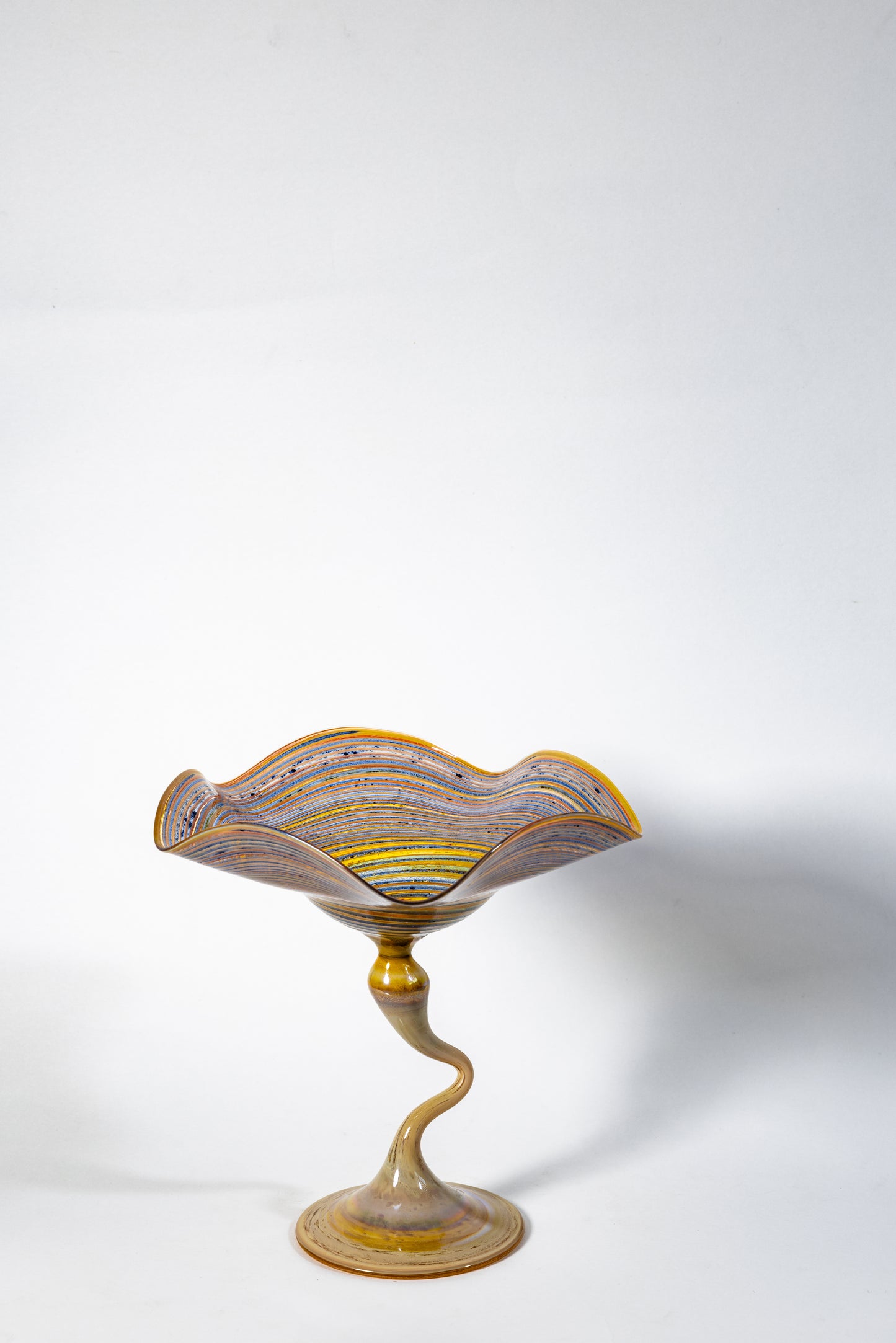 Handblown glass candle holder