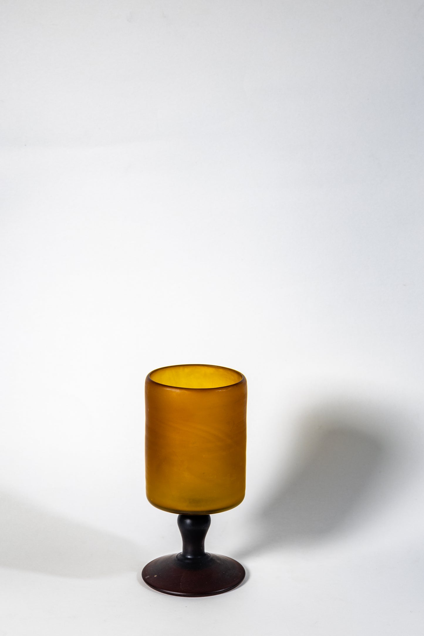 Amber Duo – Mid-Century Modern Art Glass Goblets