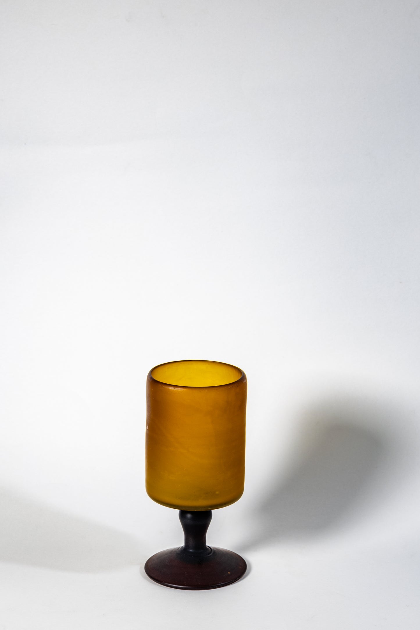 Amber Duo – Mid-Century Modern Art Glass Goblets