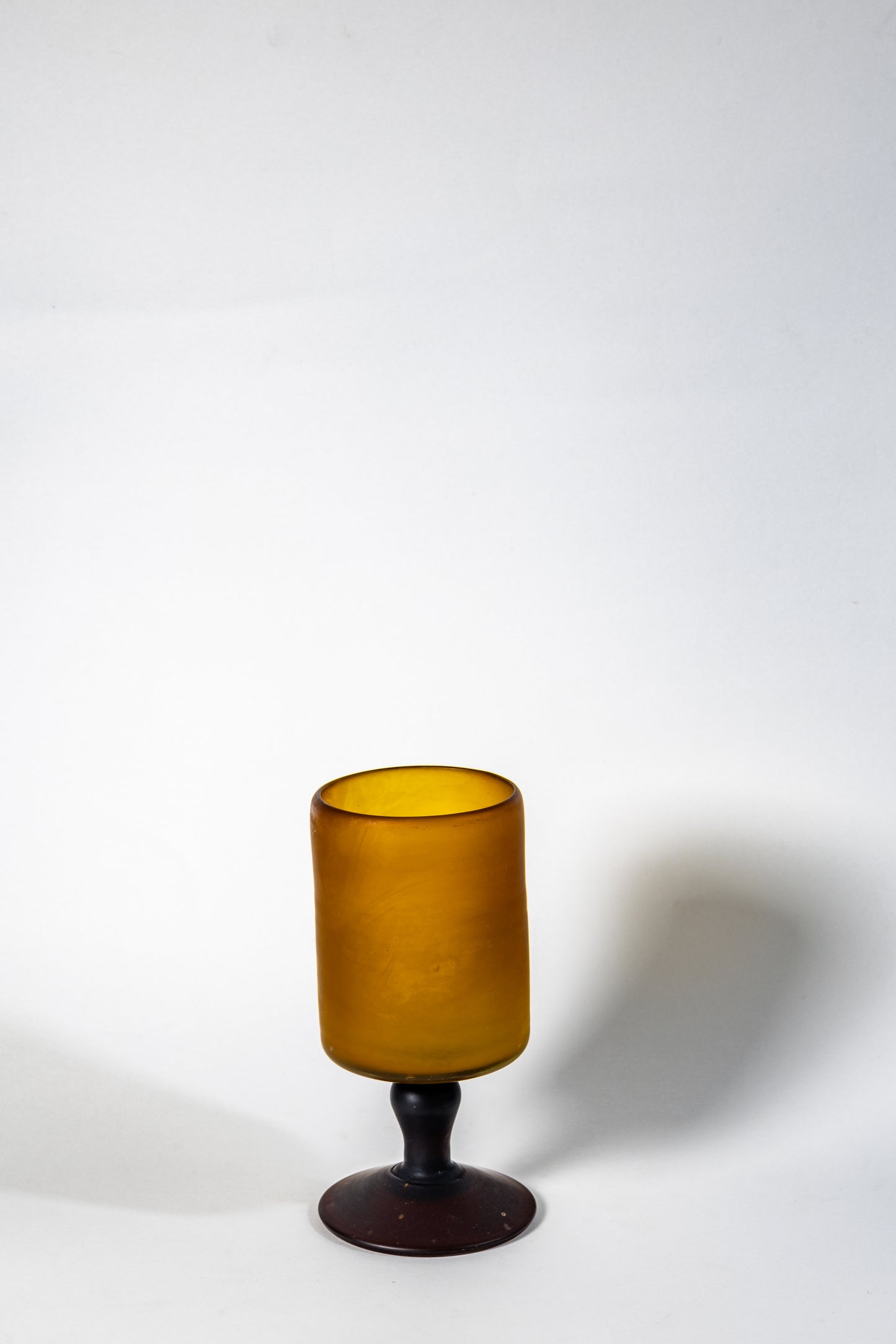 Amber Duo – Mid-Century Modern Art Glass Goblets