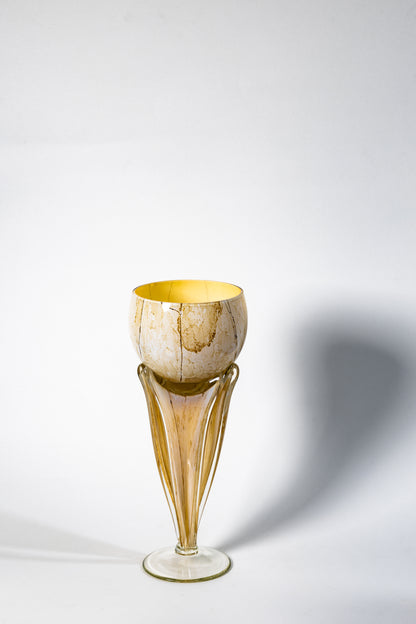 Jozefina Krosn Art Hand Blown Glass Jellyfish Style Candle Holder