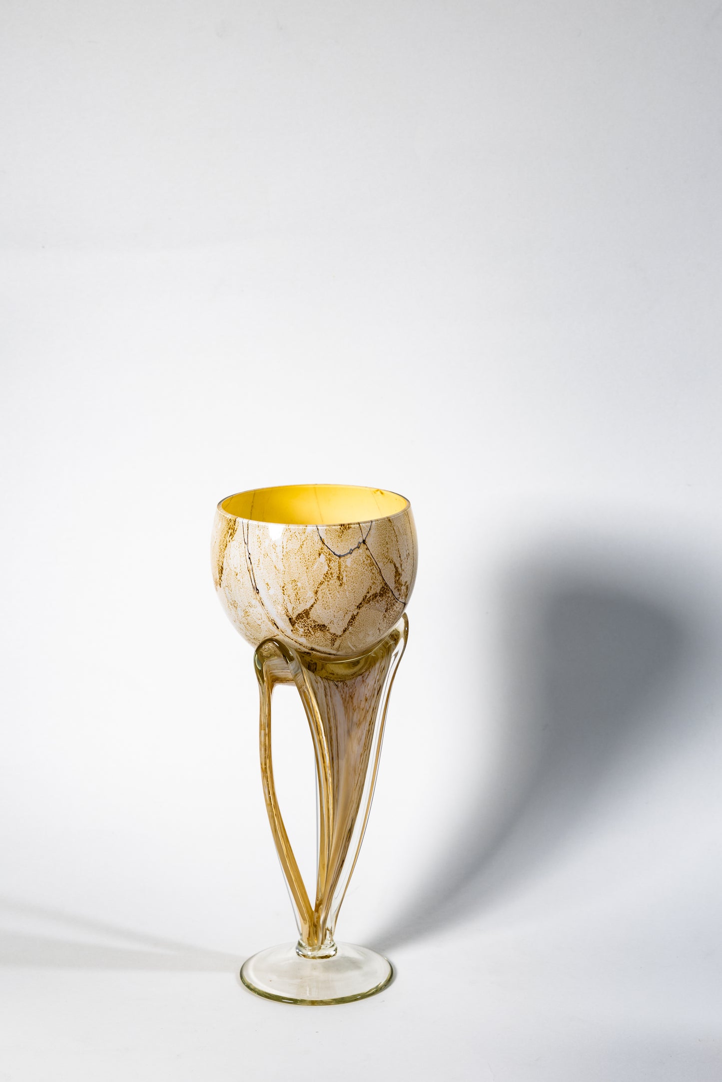 Jozefina Krosn Art Hand Blown Glass Jellyfish Style Candle Holder