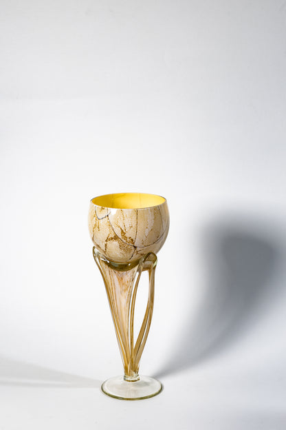 Jozefina Krosn Art Hand Blown Glass Jellyfish Style Candle Holder