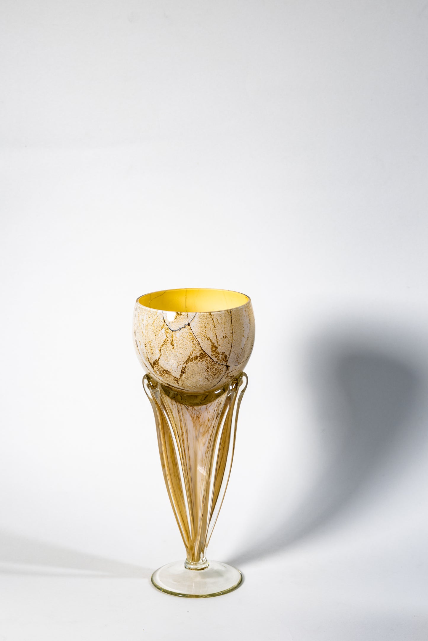 Jozefina Krosn Art Hand Blown Glass Jellyfish Style Candle Holder