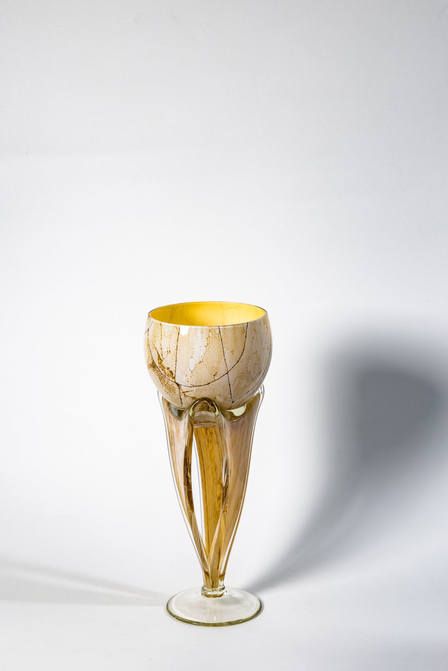 Jozefina Krosn Art Hand Blown Glass Jellyfish Style Candle Holder