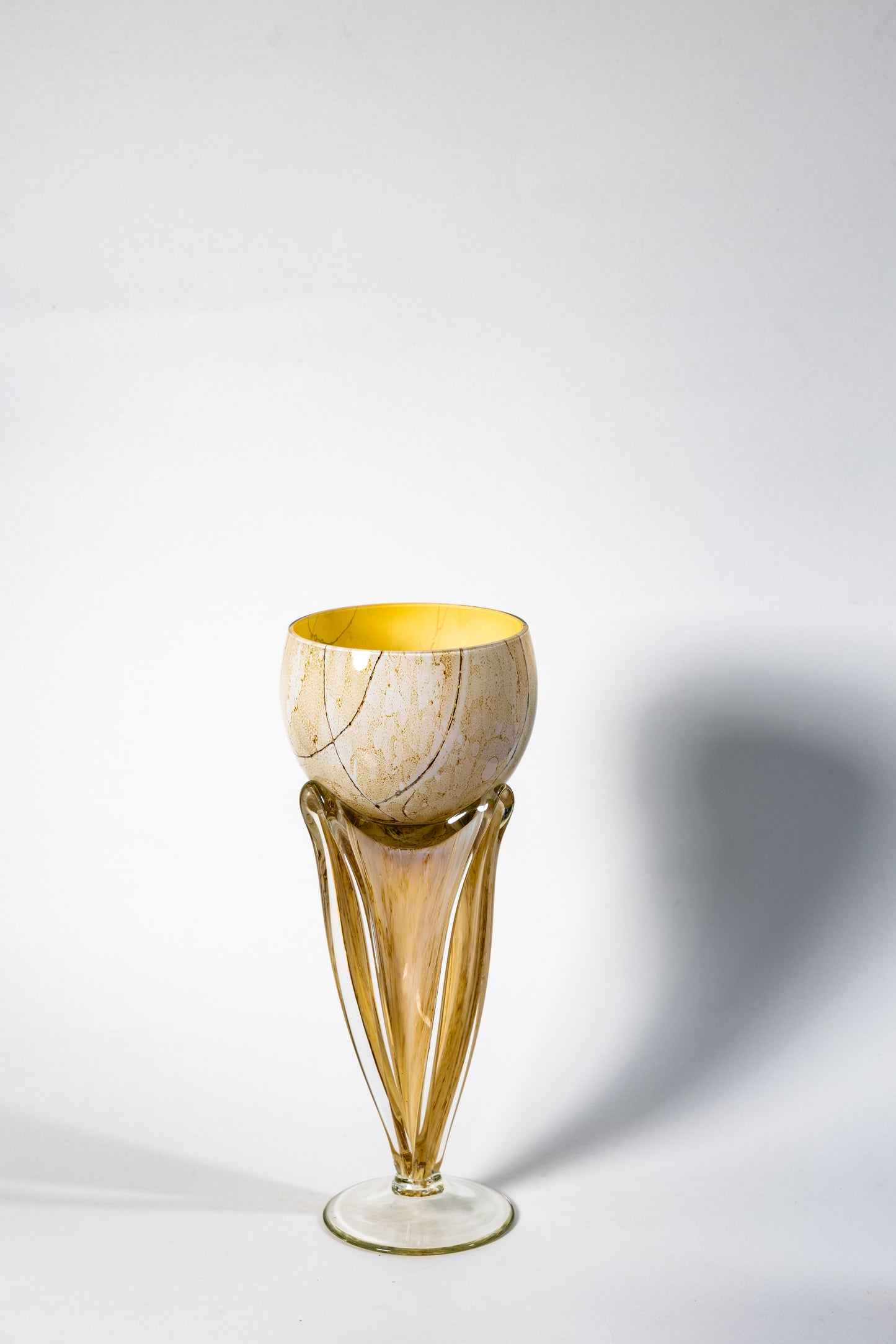 Jozefina Krosn Art Hand Blown Glass Jellyfish Style Candle Holder