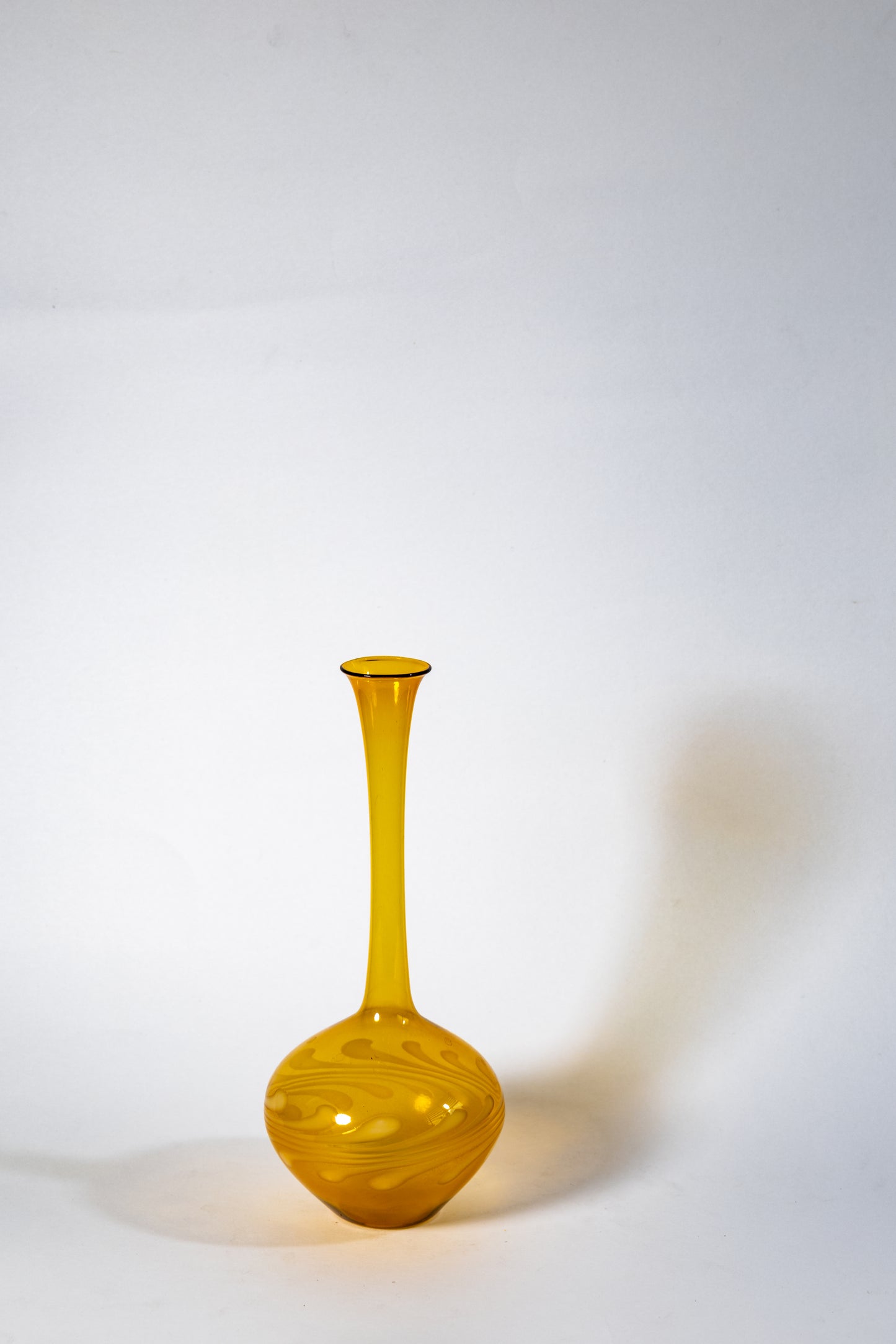 German Amber Smoked Glass Vase