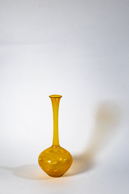 German Amber Smoked Glass Vase
