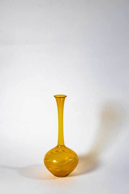 German Amber Smoked Glass Vase