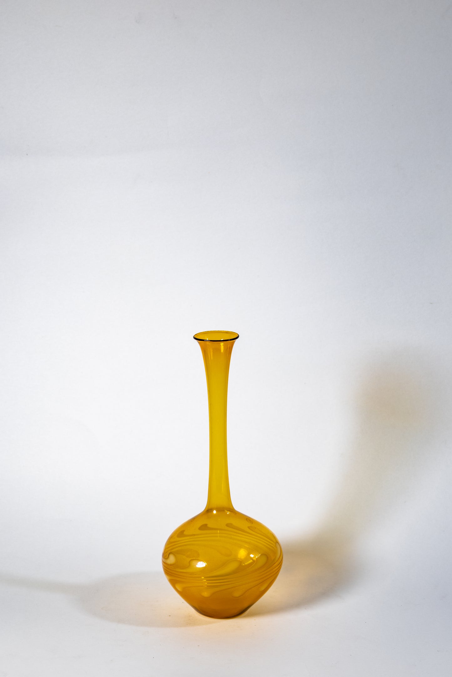 German Amber Smoked Glass Vase