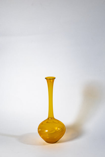 German Amber Smoked Glass Vase