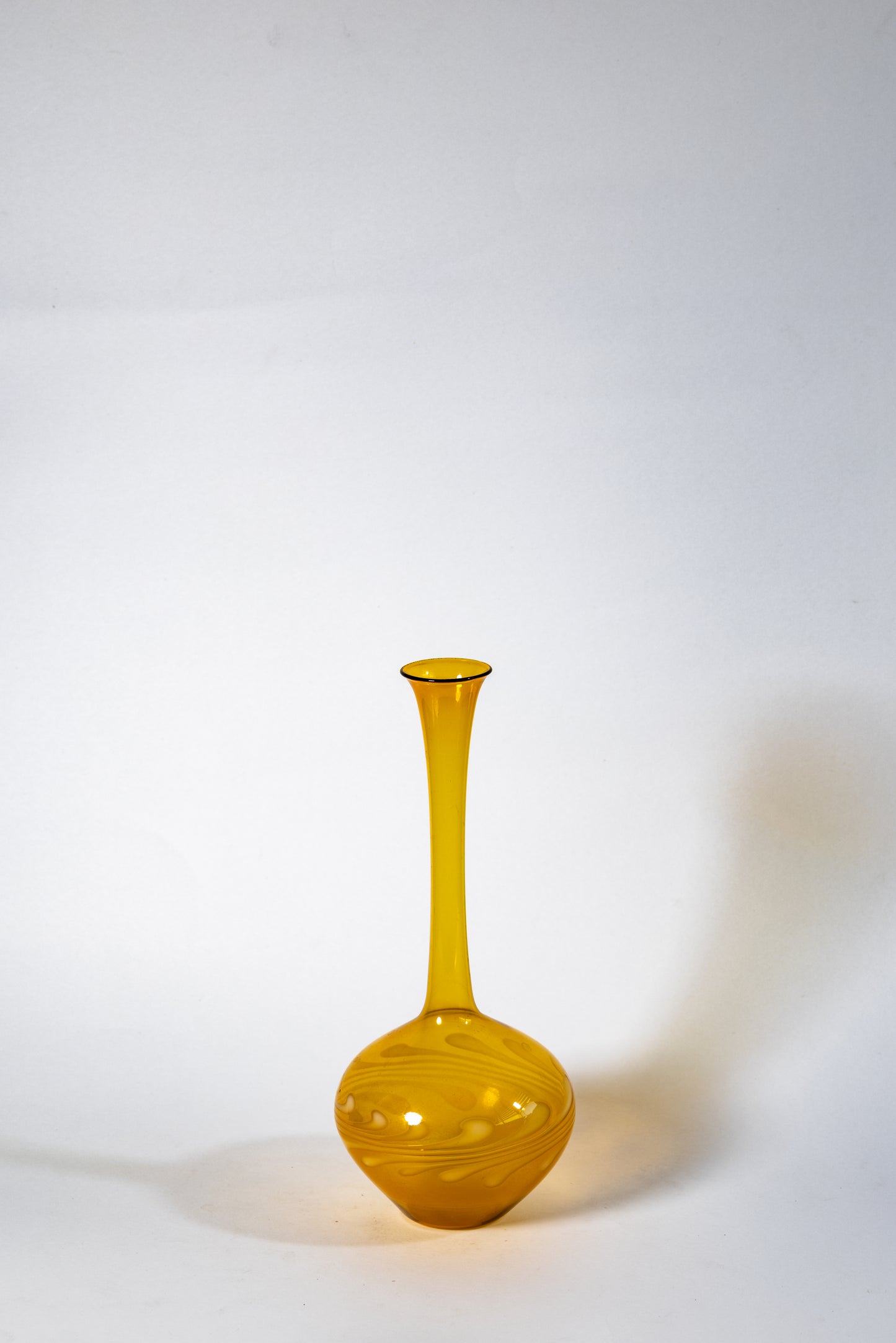 German Amber Smoked Glass Vase