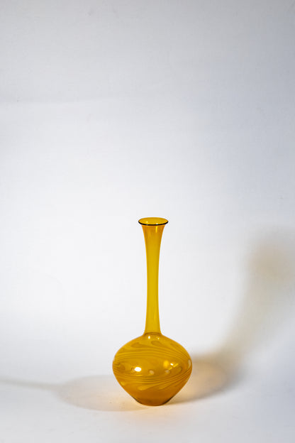 German Amber Smoked Glass Vase