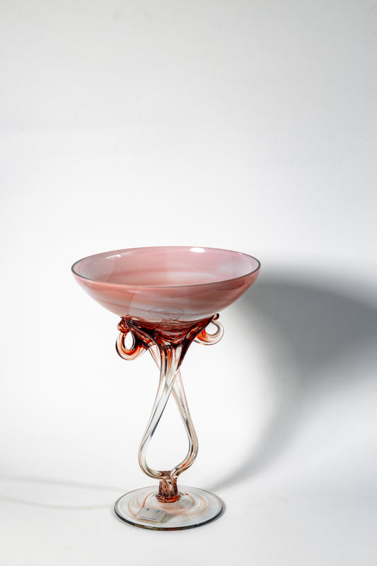 Whirl Candle Chalice — Fluid Elegance in Glass