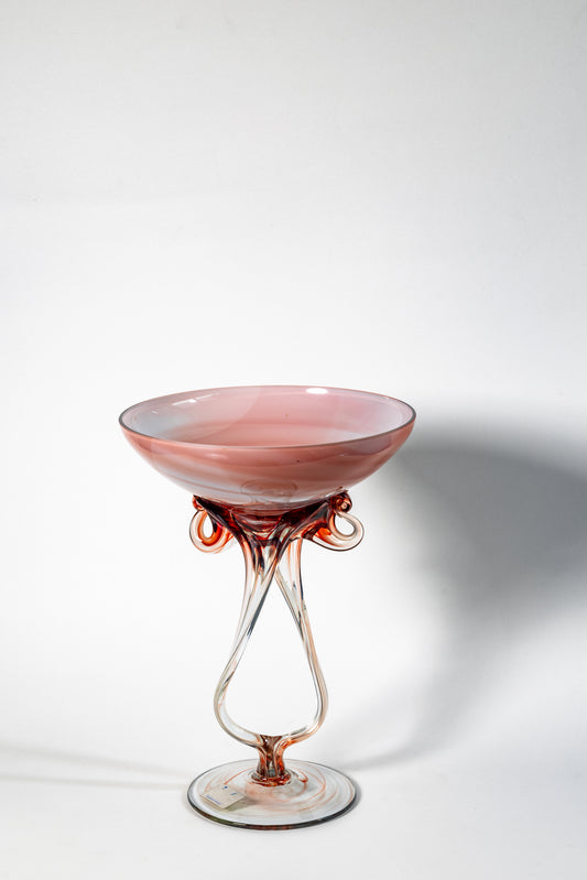Whirl Candle Chalice — Fluid Elegance in Glass
