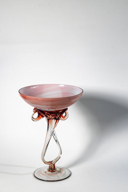 Whirl Candle Chalice — Fluid Elegance in Glass