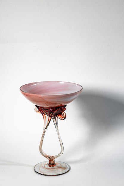 Whirl Candle Chalice — Fluid Elegance in Glass