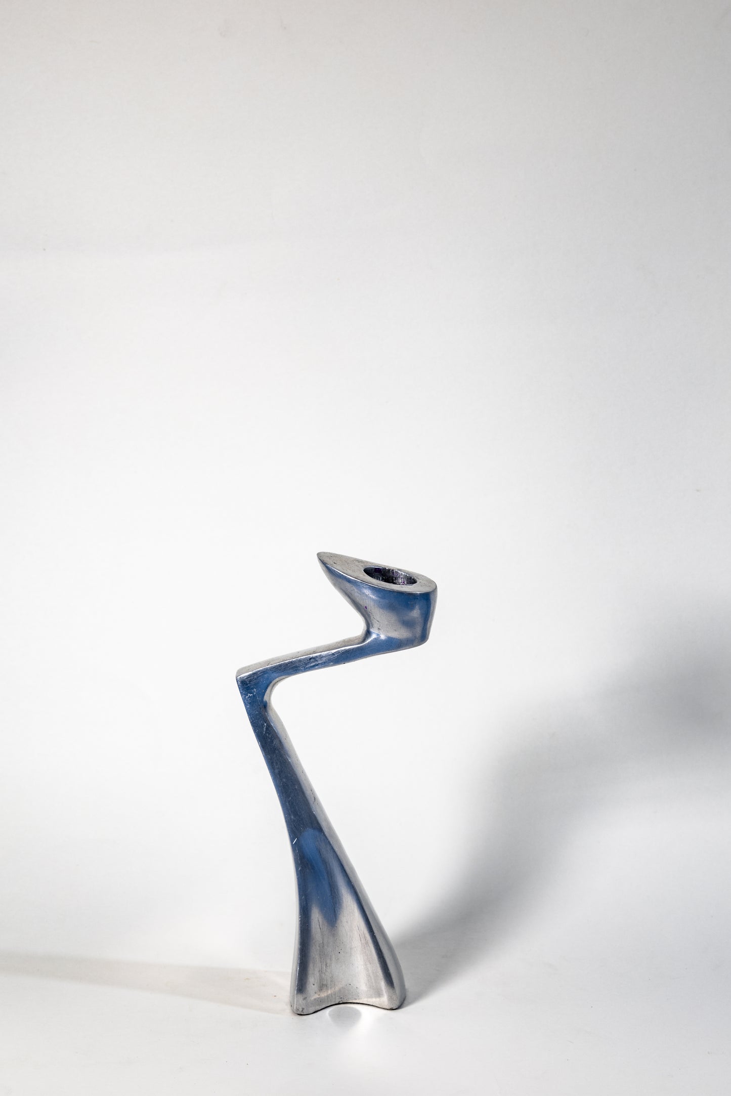 Matthew Hilton “Swan” Candle Holder – Sculptural Elegance in Solid Metal, Modern British design with organic fluidity